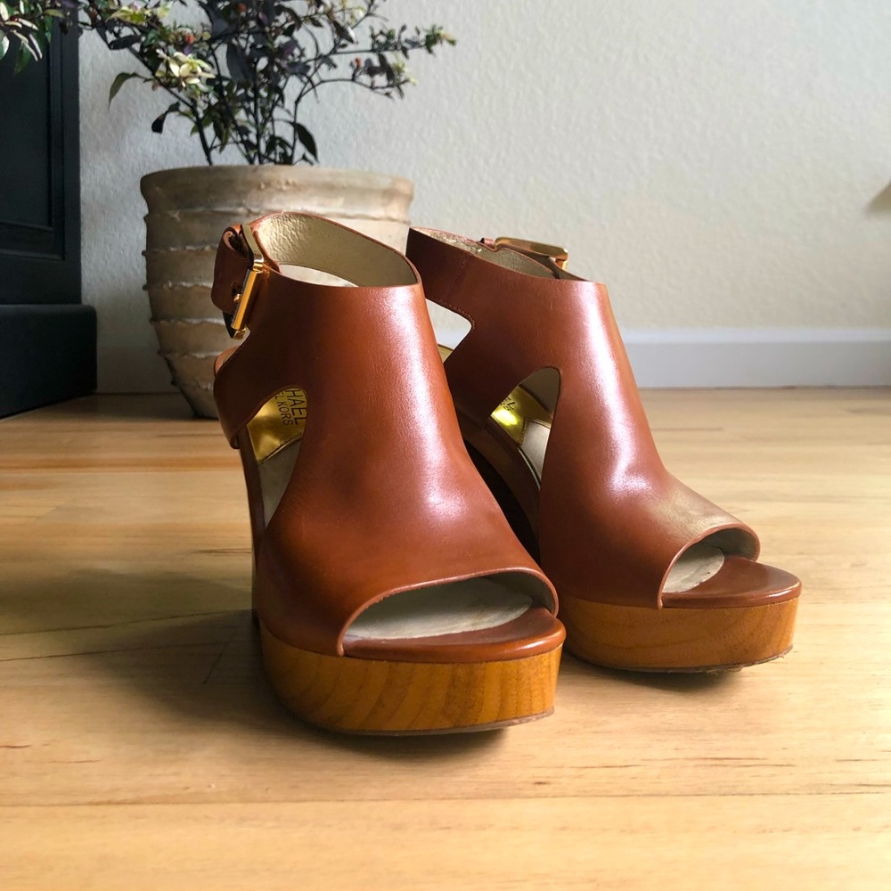 Michael Kors platform wedge sandals